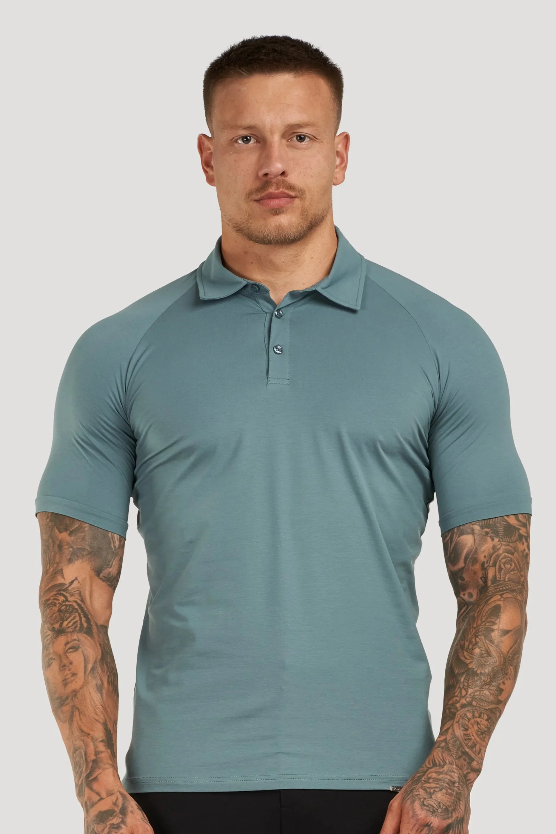 THE MUSCLE BUTTON POLO - Image 36