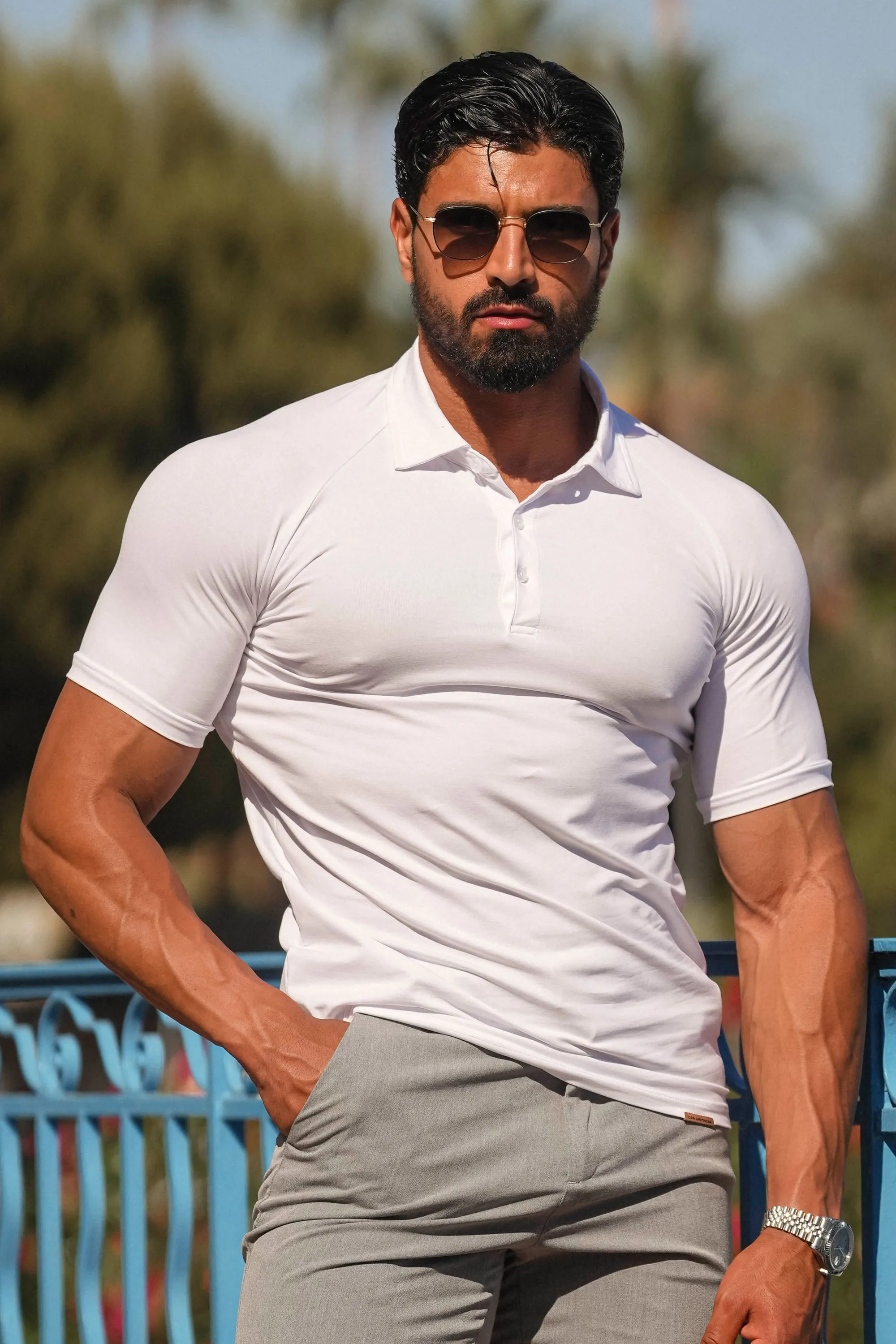 THE MUSCLE BUTTON POLO - Image 54