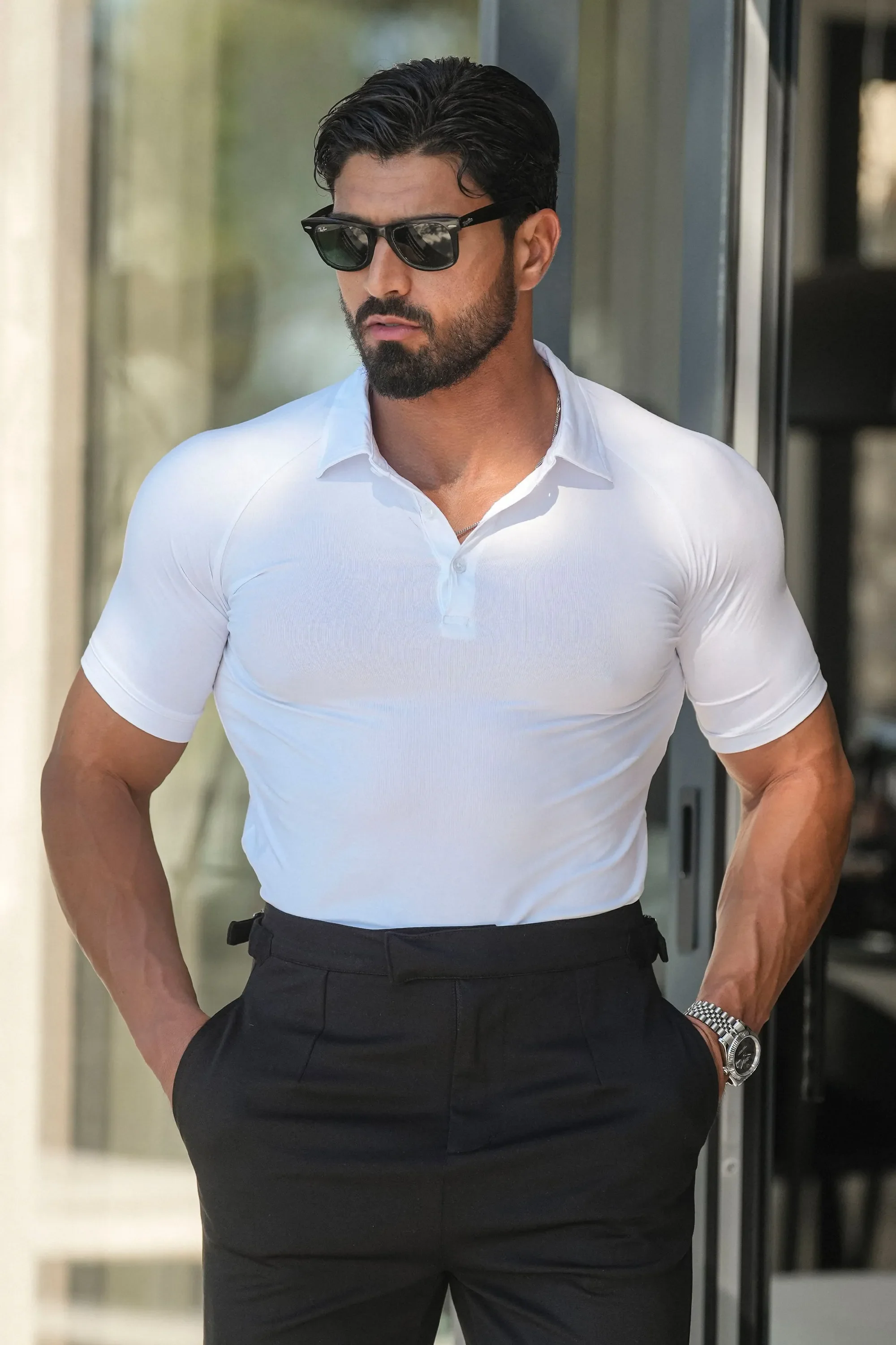 THE MUSCLE BUTTON POLO - Image 55