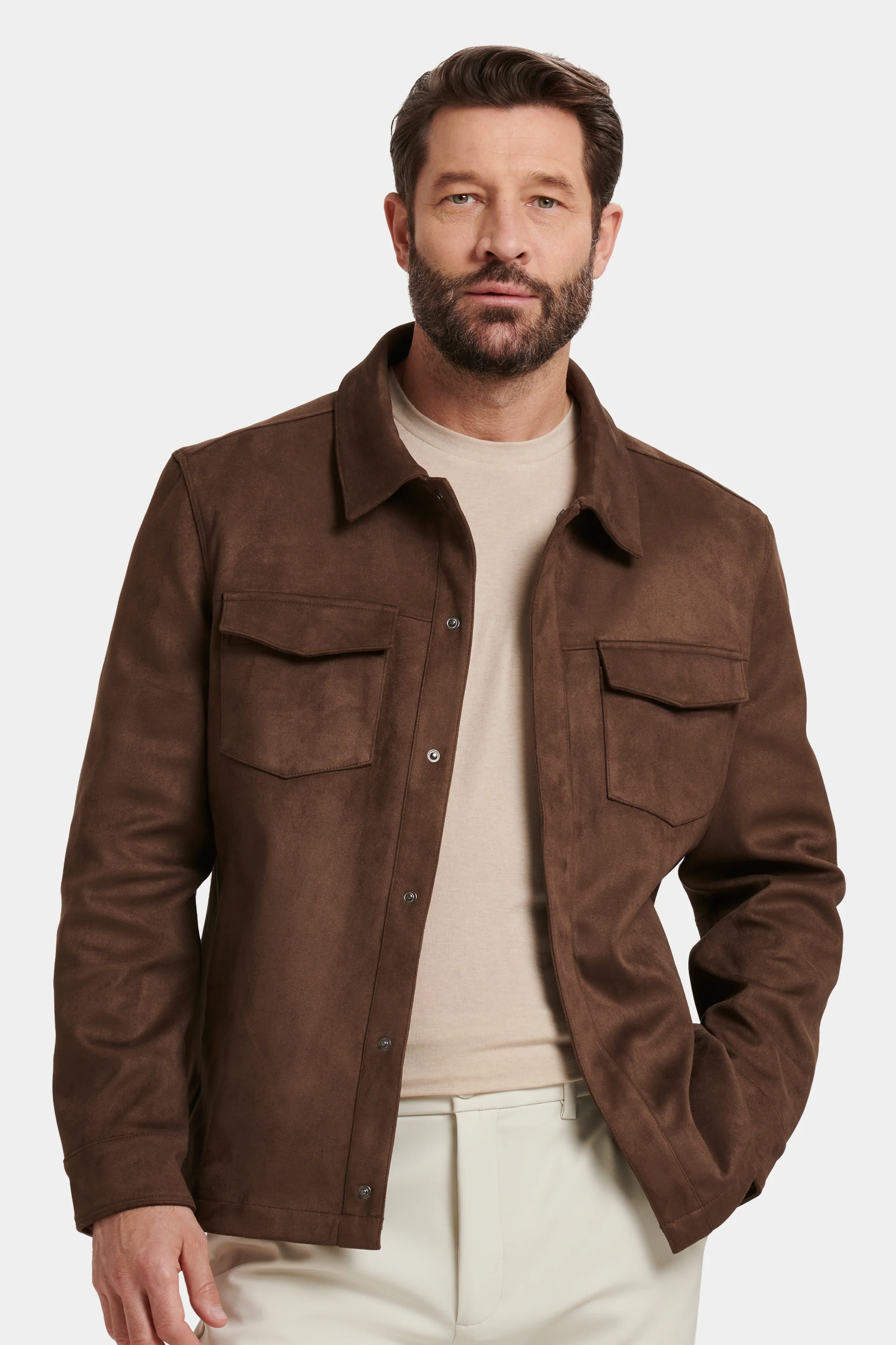 THE PIO FAUX SUEDE OVERSHIRT - Image 12