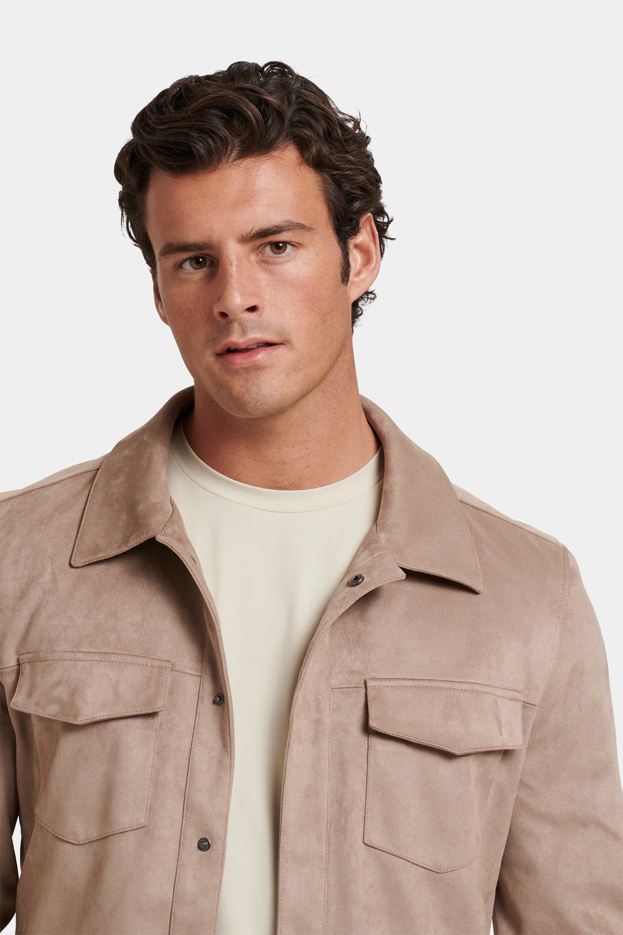 THE PIO FAUX SUEDE OVERSHIRT - Image 6