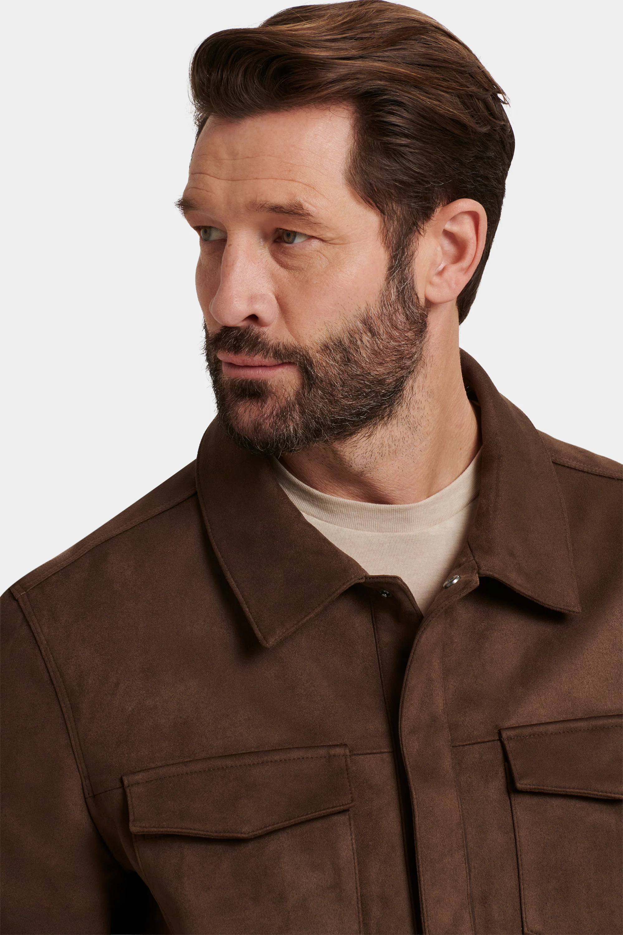 THE PIO FAUX SUEDE OVERSHIRT - Image 9