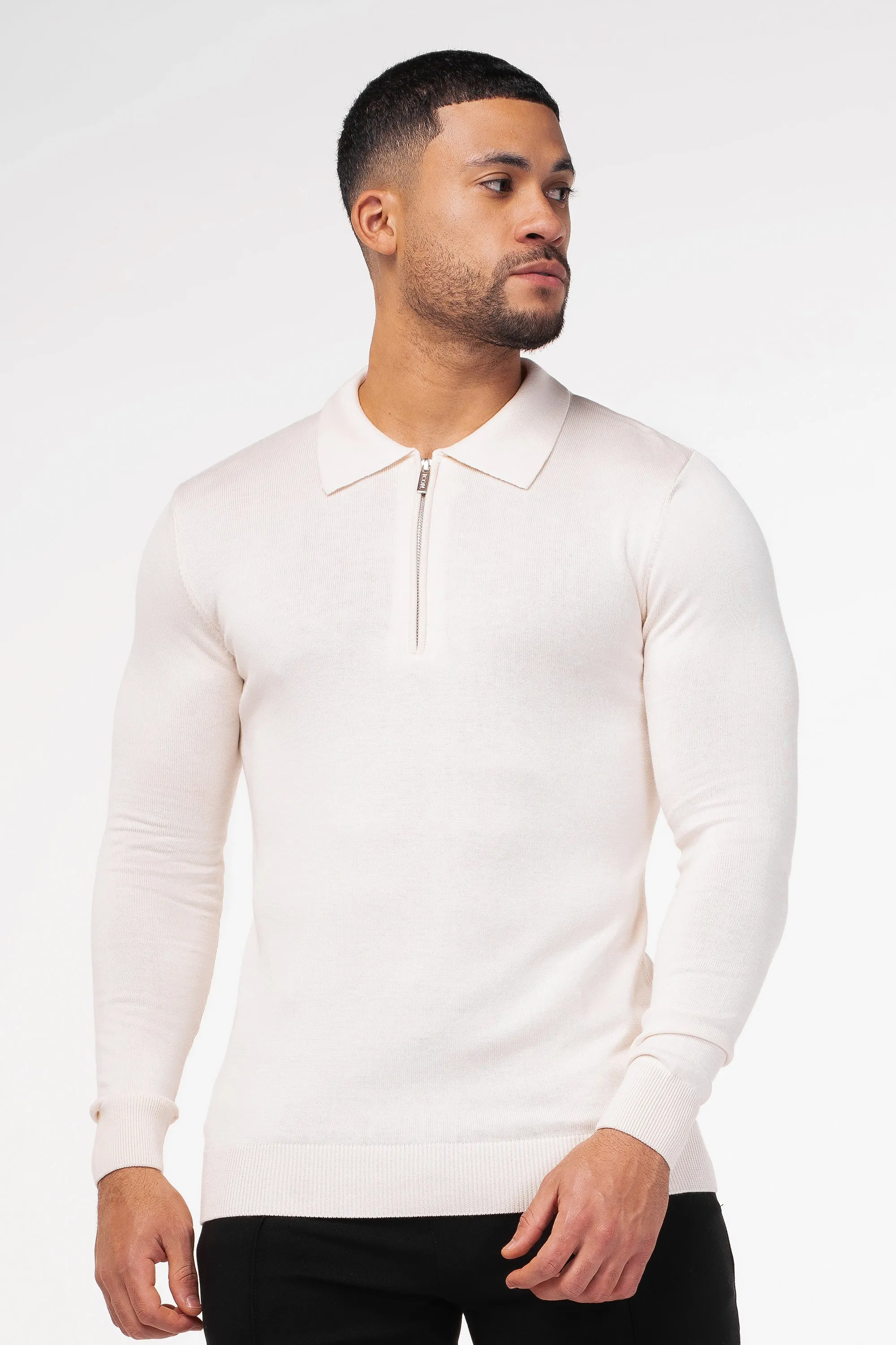 THE VIDA - LONGSLEEVE POLO - BEIGE - Image 11