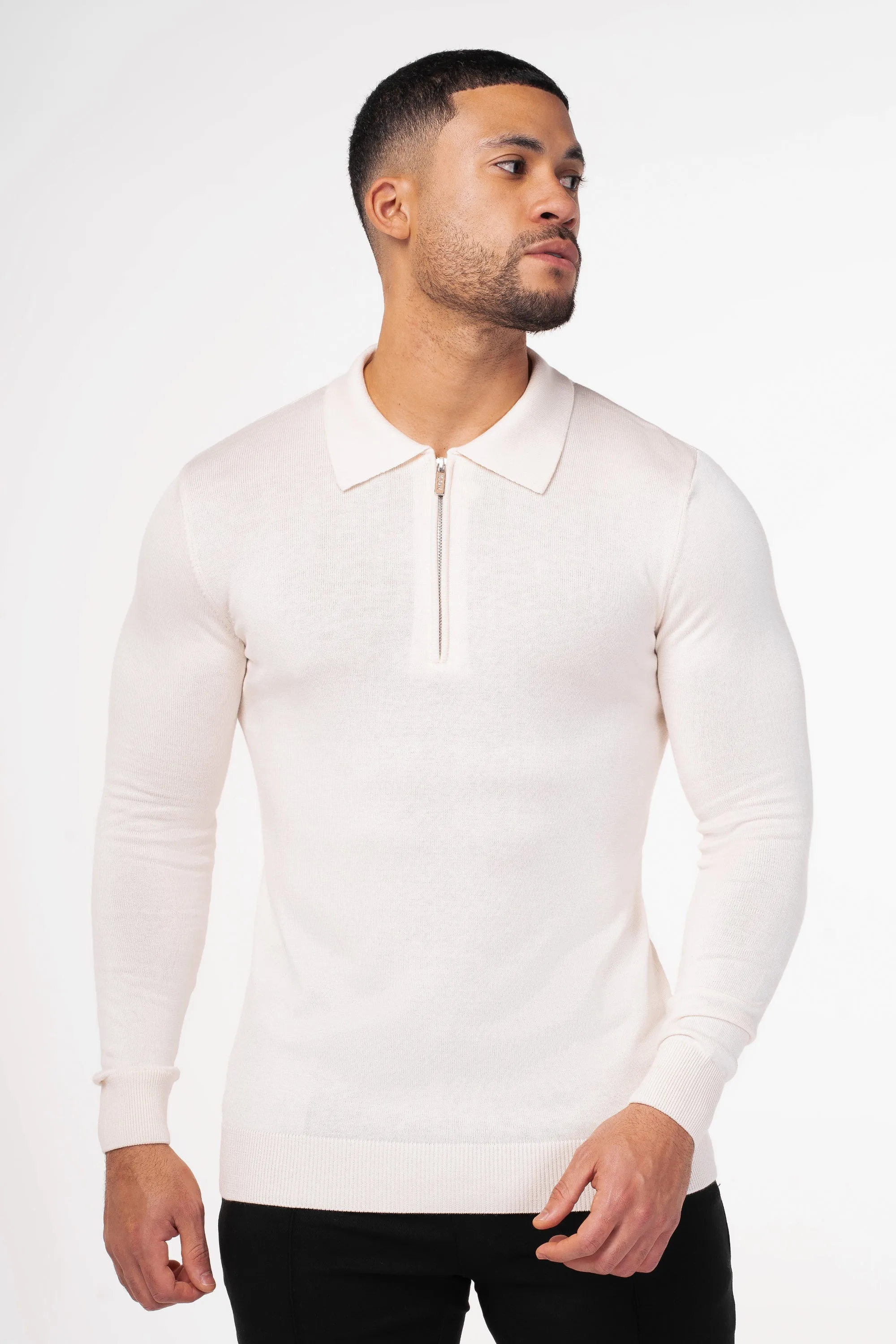 THE VIDA - LONGSLEEVE POLO - BEIGE - Image 4