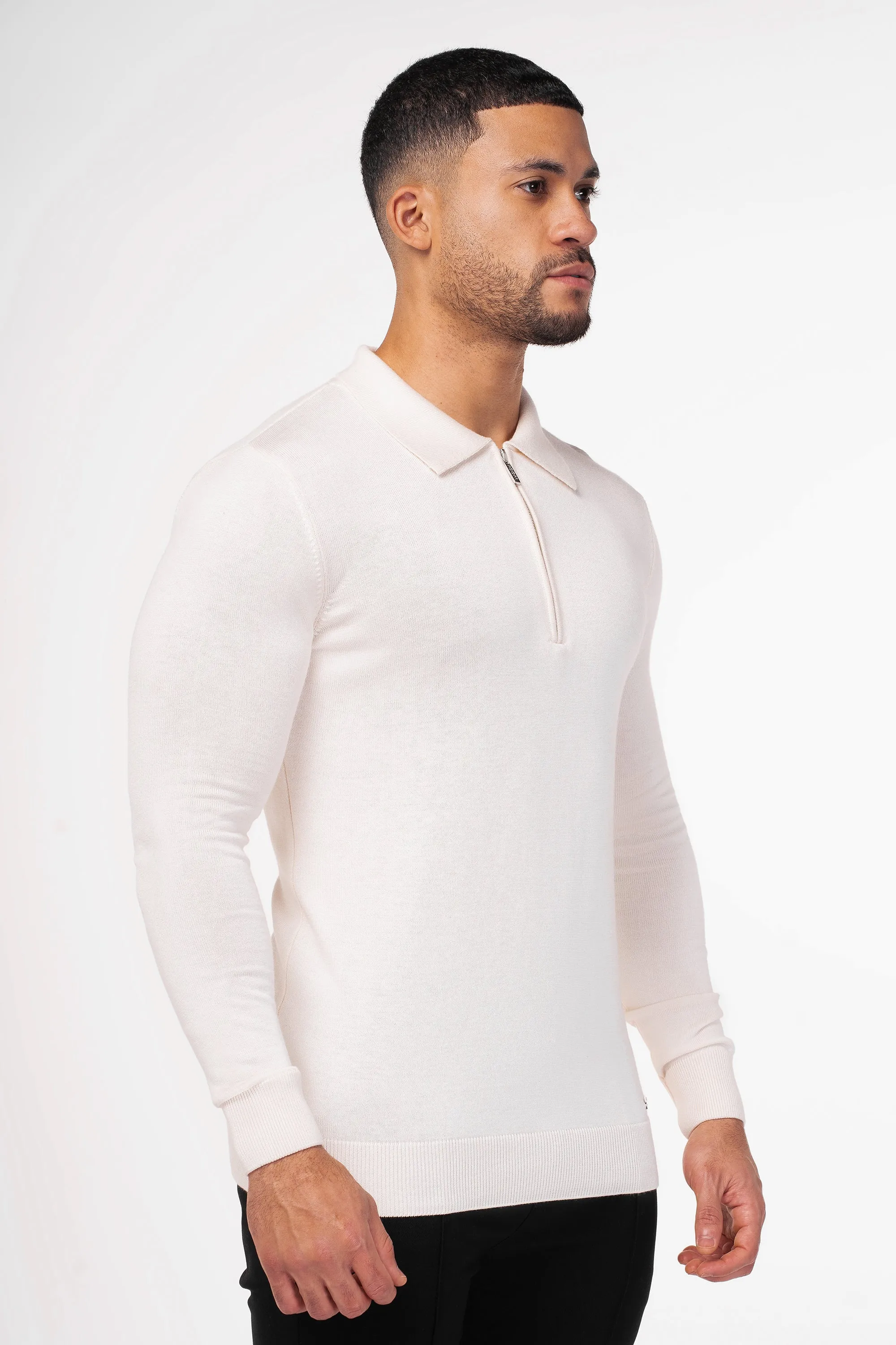 THE VIDA - LONGSLEEVE POLO - BEIGE - Image 5