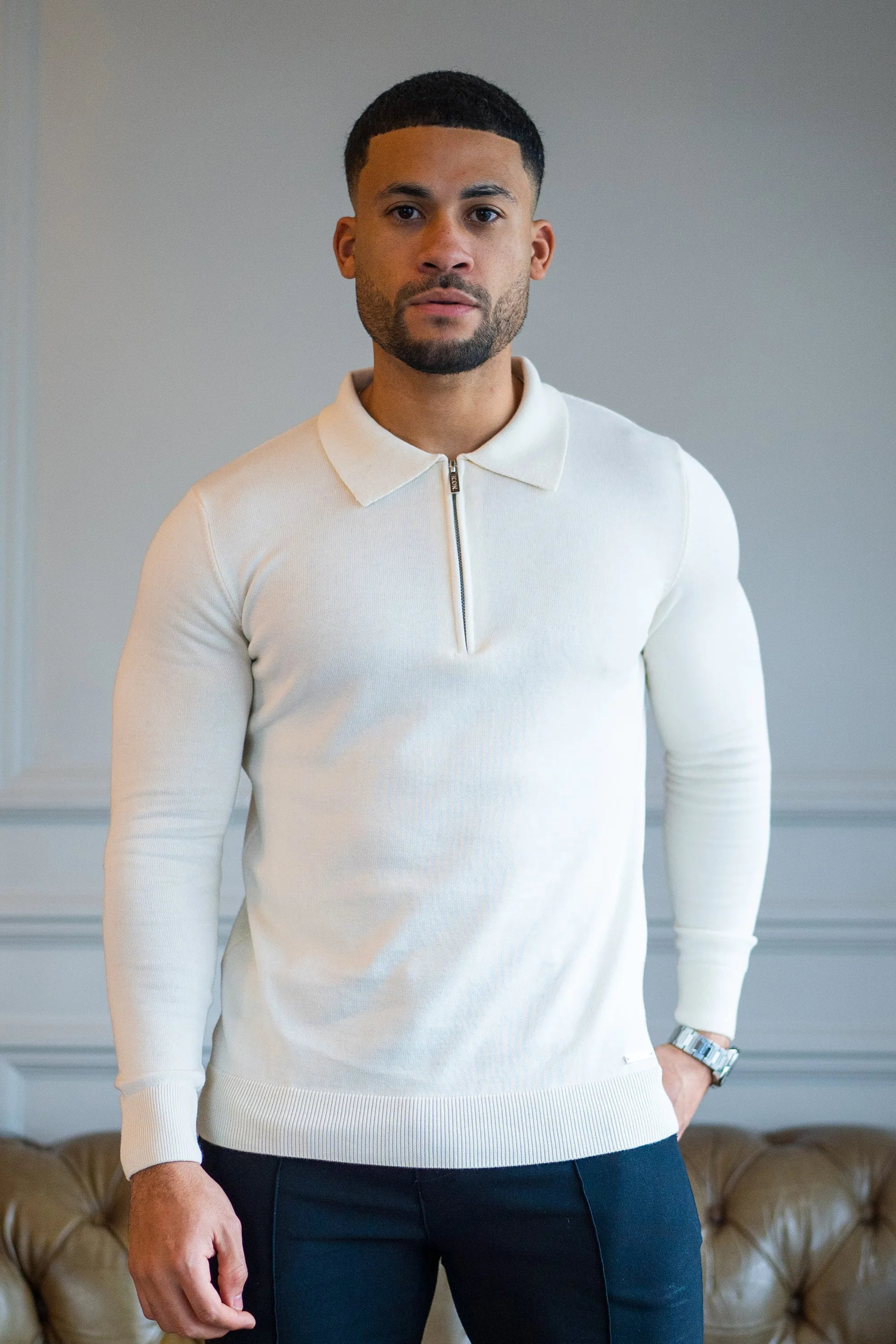 THE VIDA - LONGSLEEVE POLO - BEIGE - Image 6