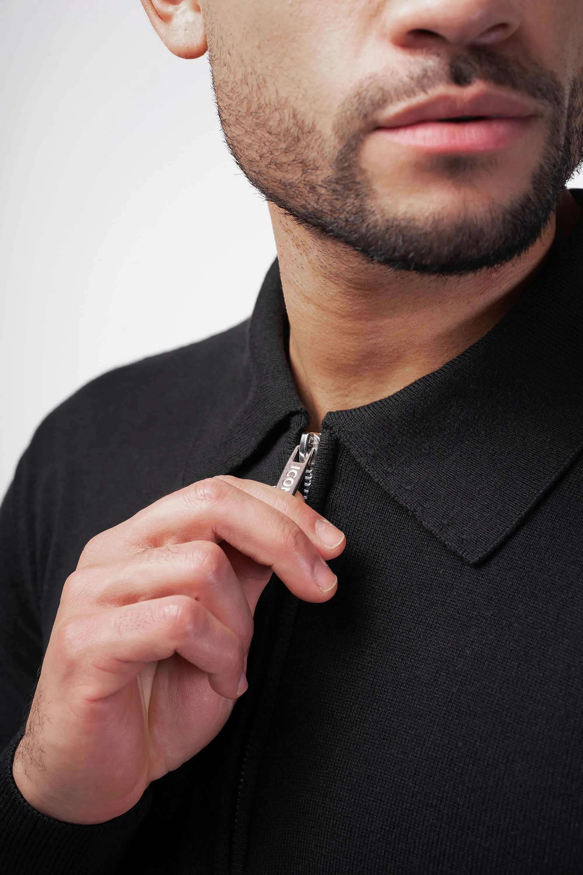 THE VIDA - LONGSLEEVE POLO - BLACK - Image 11