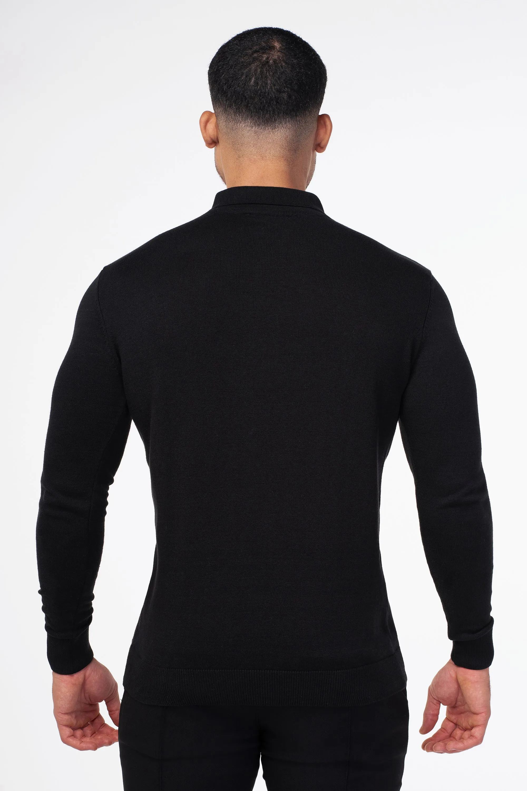 THE VIDA - LONGSLEEVE POLO - BLACK - Image 4