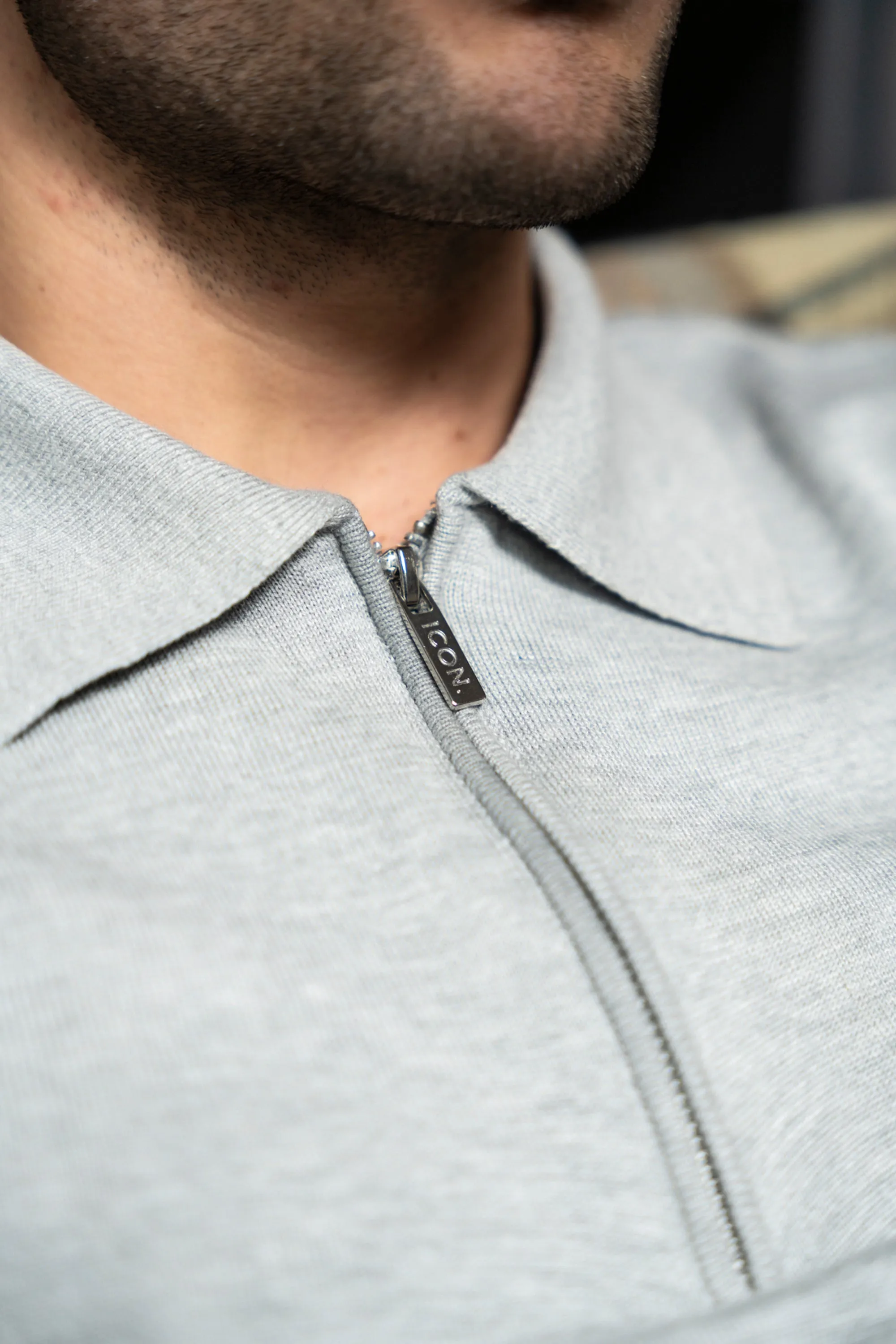 THE VIDA - LONGSLEEVE POLO - GREY - Image 9